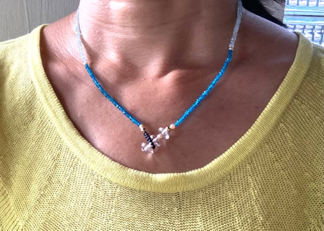 Summer light blue / One kind necklace