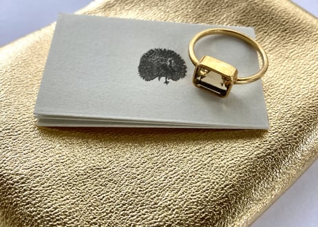 Citrine square Ring