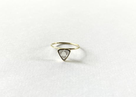 Triangle slice diamond Ring