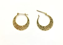 Peacock feather pierced earring