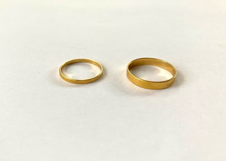 Stacking gold ring / Thin &Thick
