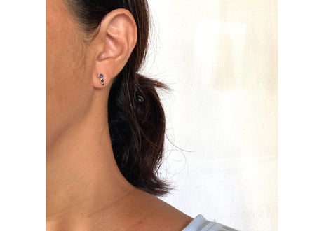 Cabochon drops / Blue sapphire