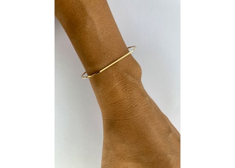 Gold plain bangle