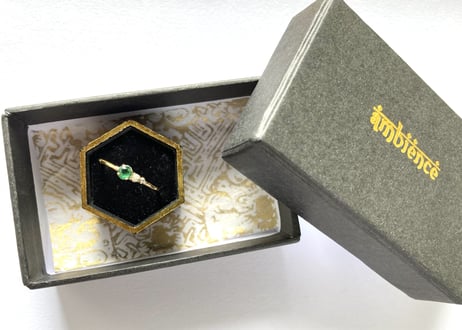 Emerald stardust Ring