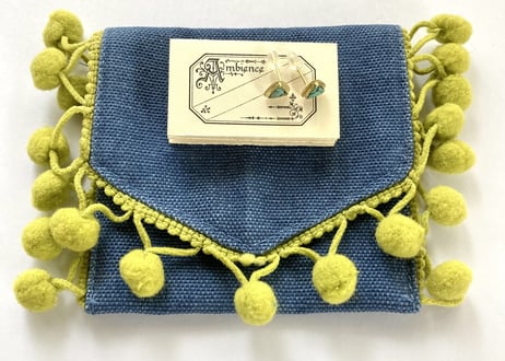 Triangle earring / Tourqouise