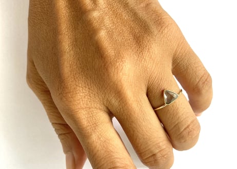 Triangle slice diamond Ring