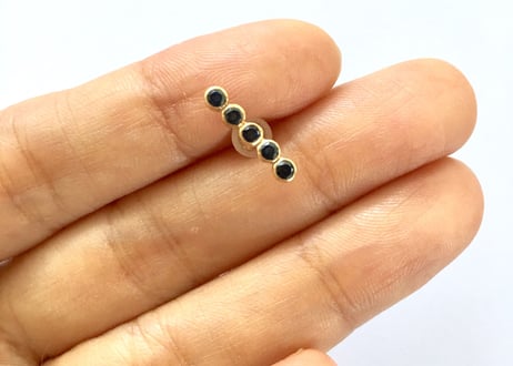 5 Blue sapphire pierce