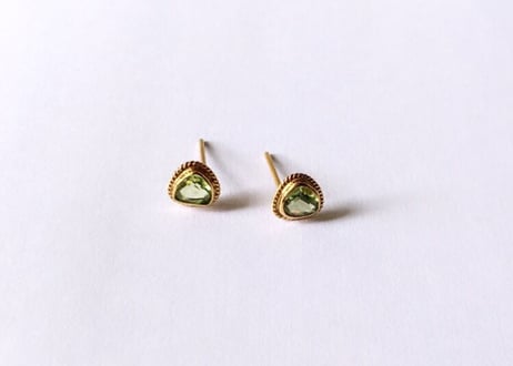 Peridot studs pierce