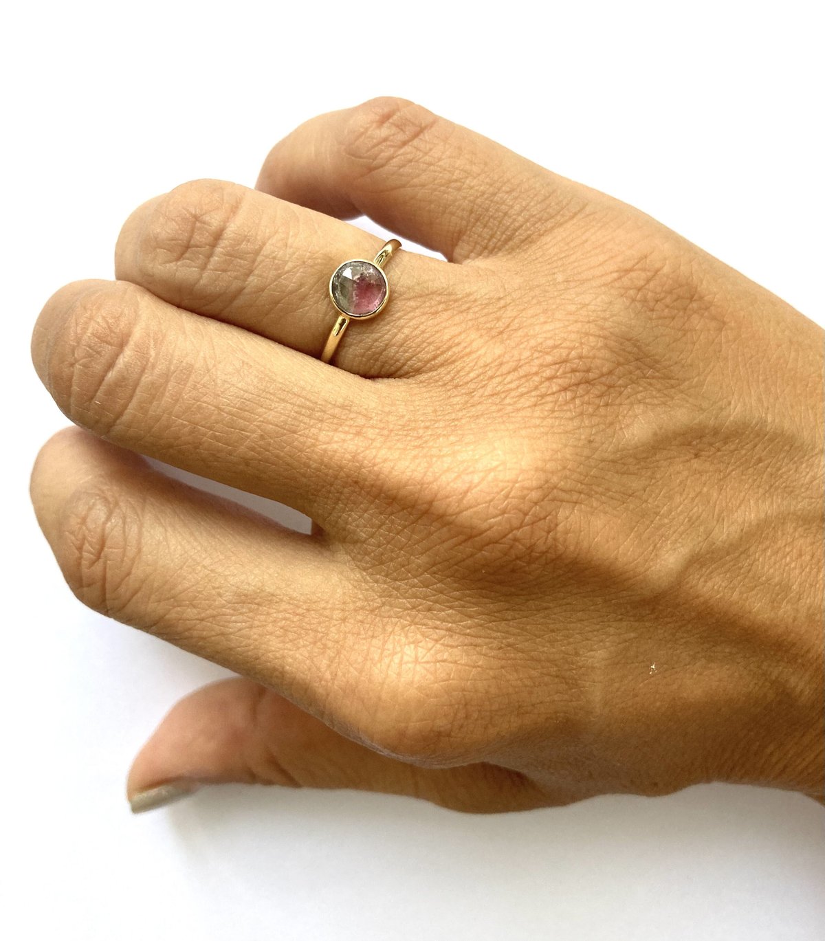 Watermelon tourmaline ring on sale
