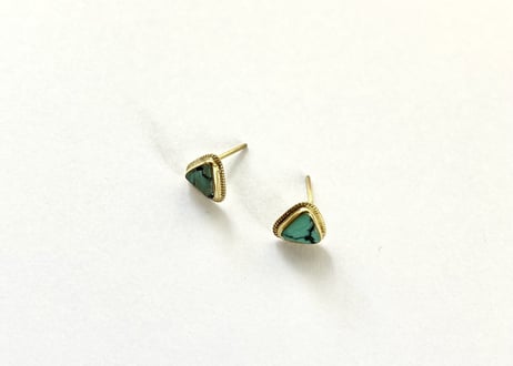 Triangle earring / Tourqouise