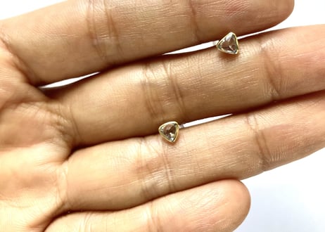 Aquamarine Triangle pierce