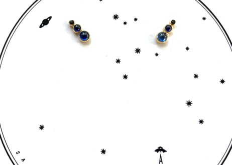 Cabochon drops / Blue sapphire