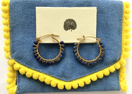 Hoppy hoop earring / Lapis Lazulih