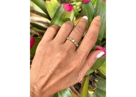 Life goes on Ring / 5 stone white