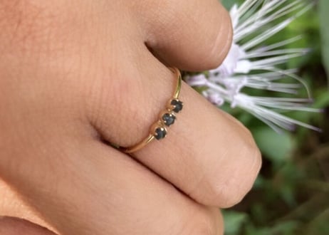 Black is beautiful / Rough Black Diamond Ring