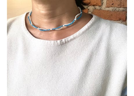 Seashell stroll / beads necklace