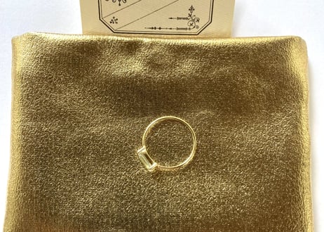 Aquamarine square Ring