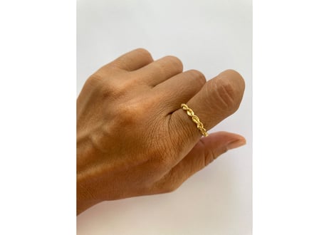 Golden Rope chain Ring