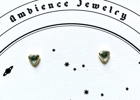 Aquamarine Triangle pierce