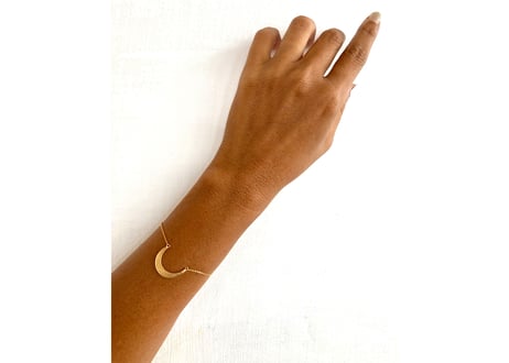 Moon bracelet/ just gold