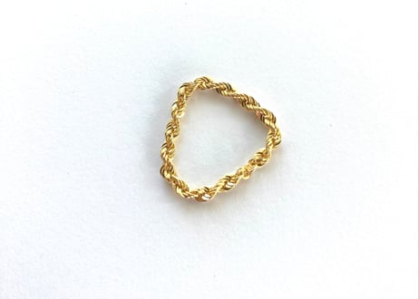 Golden Rope chain Ring