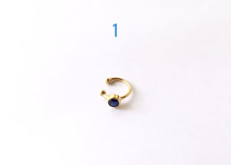 Ear cuff / Blue sapphire