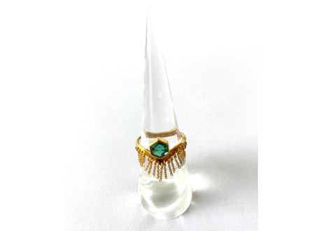 Spynx Ring   / Green quartz