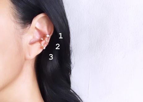 Pearl simple ear cuff
