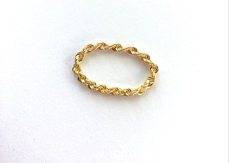 Golden Rope chain Ring