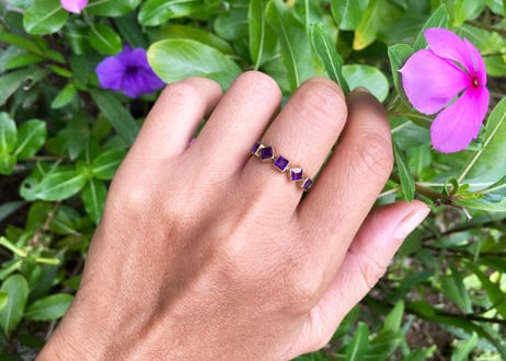 Life goes on Ring / Amethyst