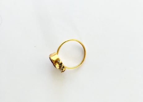 Planet and crescent moon Ring