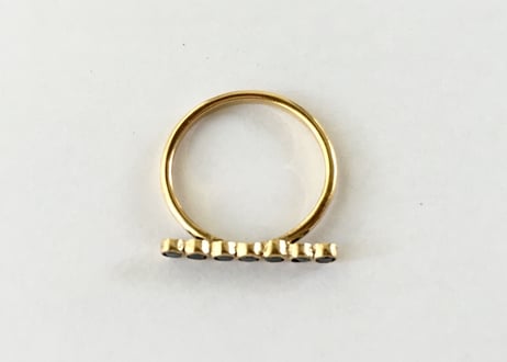 7 gems stack ring /white zircon