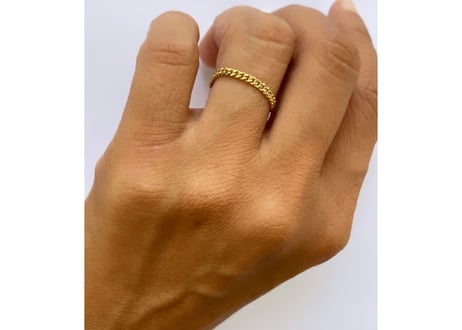 Golden Flat chain Ring