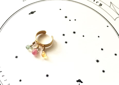 Ear cuff / color sapphire tears