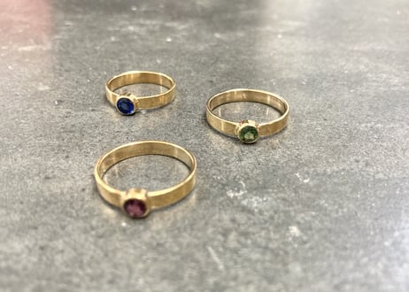 1stone ring / Thick