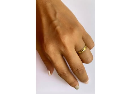Simple gold rusty ring