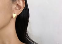 Gold Triangle pierced earring