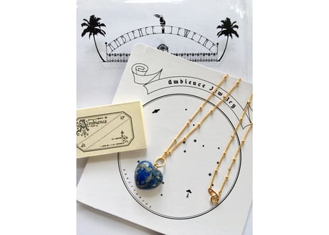 Heart necklace/ Lapis lazulih