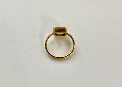 Citrine square Ring