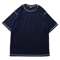 LIDAIRPEAKS STITCHED COTTON TEE NAVY