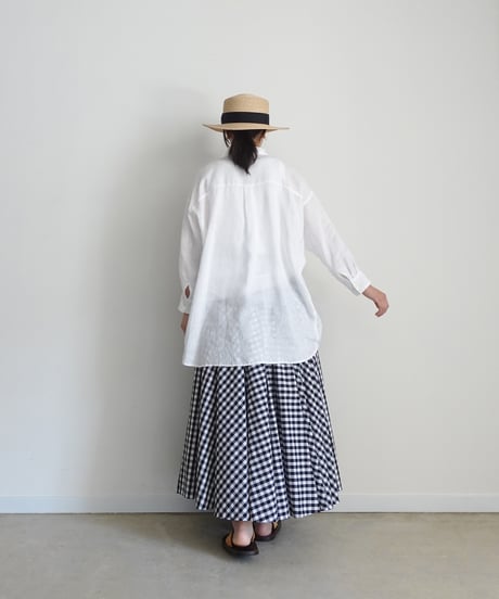 i c h i 251209 Relax Linen Shirt / 5 COLORS : WHITE・YELLOW・PINK