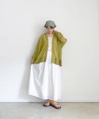 i c h i  251217  Cotton Gather Skirt / A : WHITE