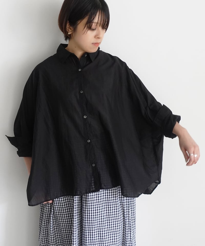 i c h i 241118 Cotton Dolman Sleeve Shirt / 7 C