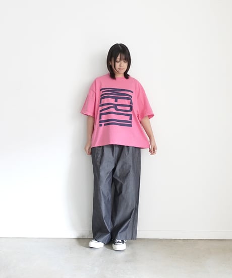 i c h i  251057  "MERCI!" Pigment Over T Shirt / 2 COLORS