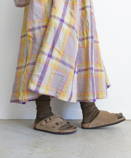 LOITER  L047  Linen Color Rib Socks / 6 COLORS