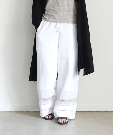 ichiAntiquités 1100936 INDIA Cotton Lace Pants  / 2 COLORS