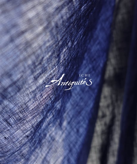ichiAntiquités 1001116  INDIGO Linen French sleeve Over Pullover / A : INDIGO