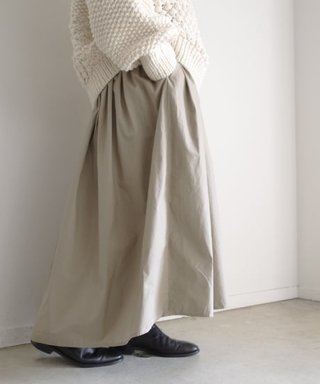 ichiAntiquités 1100316 Cotton Typewriter Gather Dress / 2 COLORS