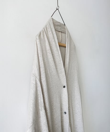 【 LIMITED COLLECTION 】Antiquités noir  801209 Linen Long Robe Cardigan / A : NATURAL