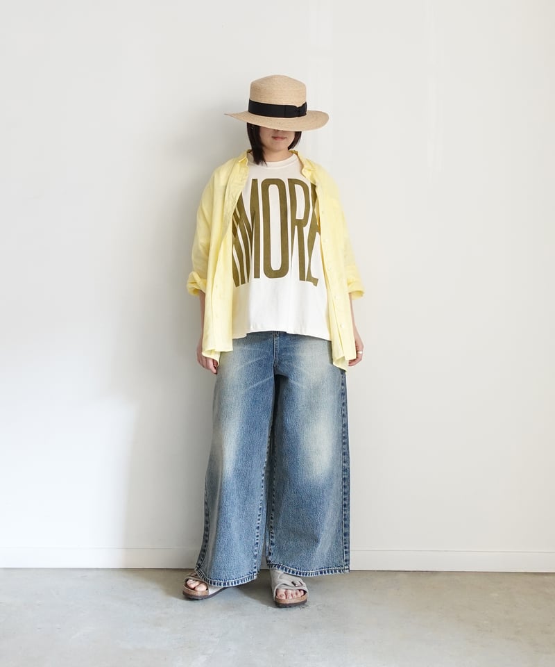 i c h i 230430 DENIM Wide Pants / A : LIGHT・2